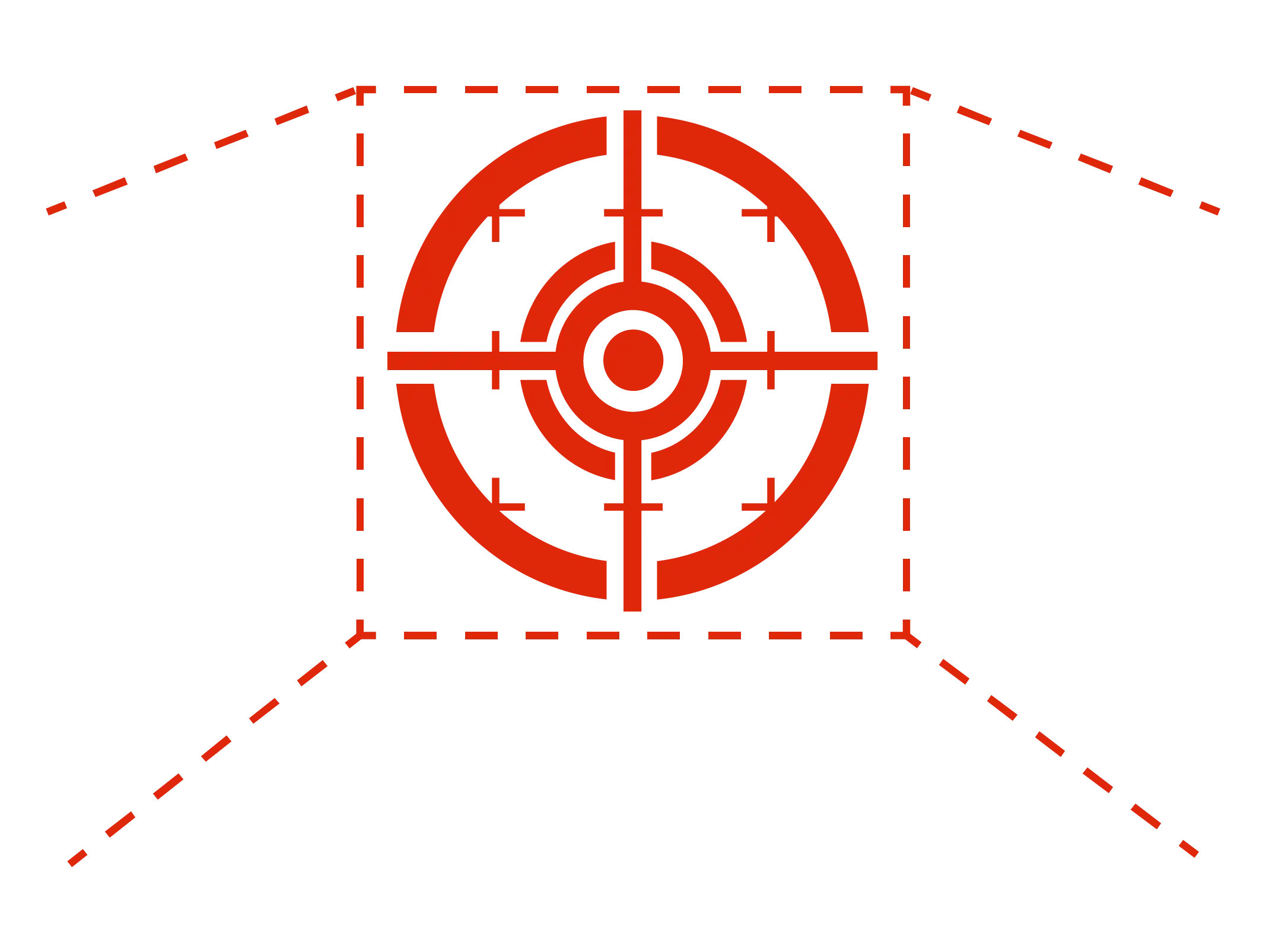 Icon of circular target on mine wall